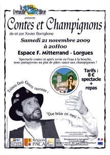 archives : « CONTES et CHAMPIGNONS » - avec Xavier Borriglione - saison 2009-2010