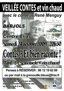 archives : « VEILLEE CONTES et vin chaud » - avec René Menguy - saison 2009-2010