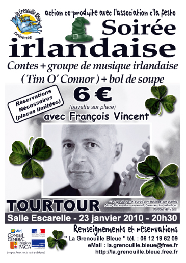 archives : « SOIREE IRLANDAISE » - François Vincent  + Tim O' Connor - saison 2009-2010