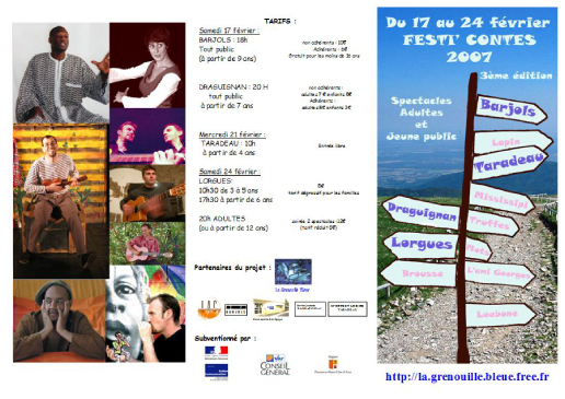 plaquette du Festi'Contes 2007