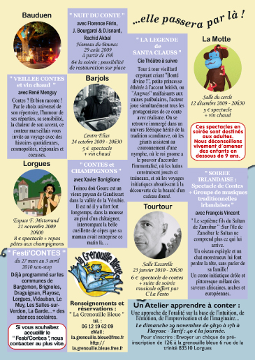 archives : plaquette saison 2009-2010 (verso)